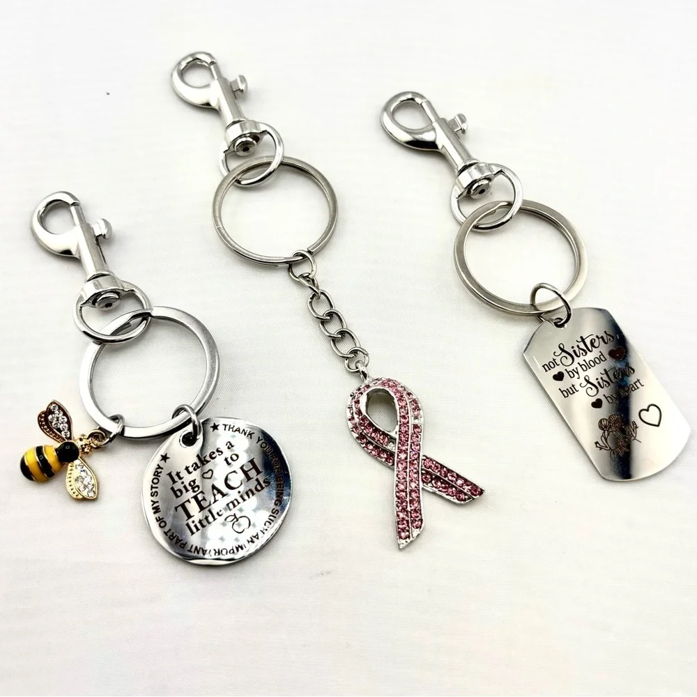Inspirational Keychain Gift Bundle - Lot of 3 (Teacher, Sister, Hope)